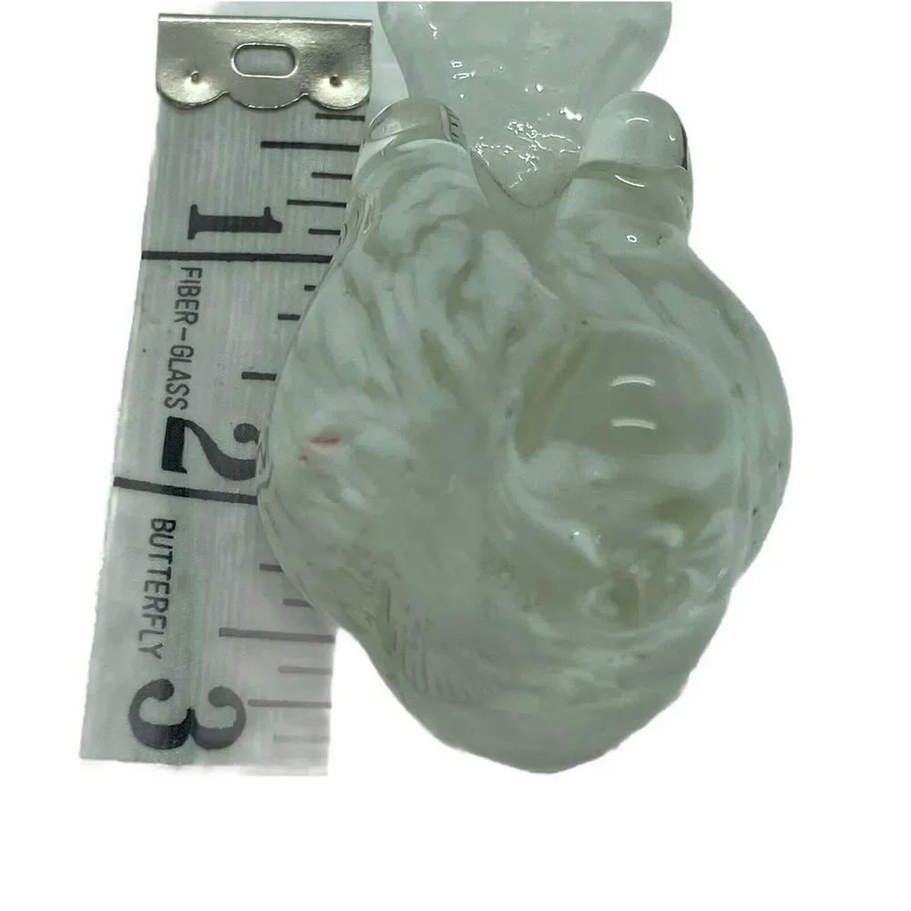 Lefton Bird Paperweight Figurine Vintage Clear Lightweight Glass Decorative